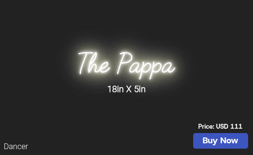 CUSTOM NEON SIGN FOR Mattpappa