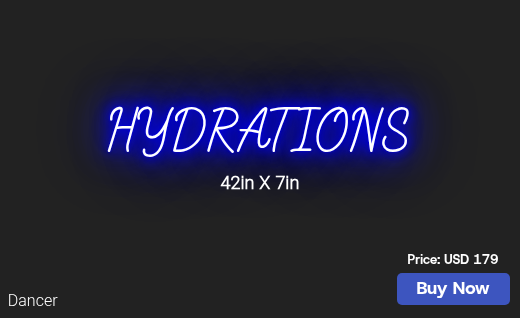 CUSTOM NEON SIGN FOR Hydrations Com