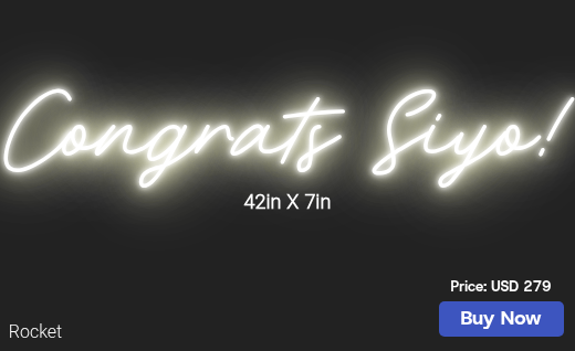 CUSTOM NEON SIGN FOR Apeeyush