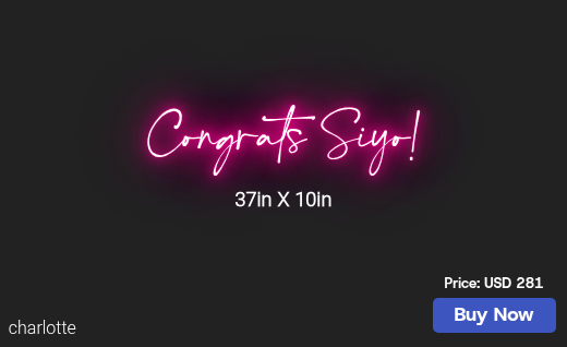 CUSTOM NEON SIGN FOR Apeeyush