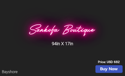 CUSTOM NEON SIGN FOR Designer6