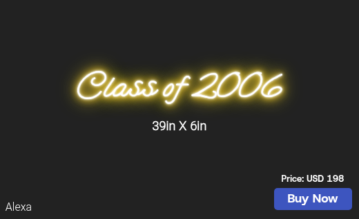 CUSTOM NEON SIGN FOR Randallstownclassof06