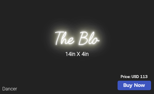 CUSTOM NEON SIGN FOR Theblossombar Nd