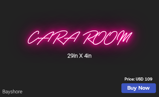 CUSTOM NEON SIGN FOR Twicker434