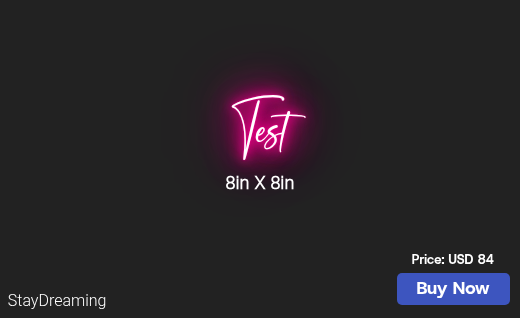 CUSTOM NEON SIGN FOR Yasir Test
