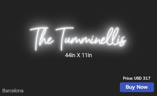 CUSTOM NEON SIGN FOR Nathanieltumminelli