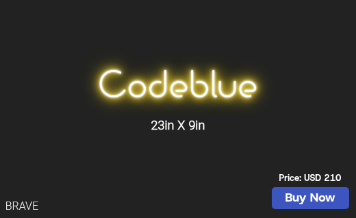 CUSTOM NEON SIGN FOR Codeblue