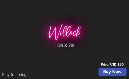 CUSTOM NEON SIGN FOR Felicia Willock