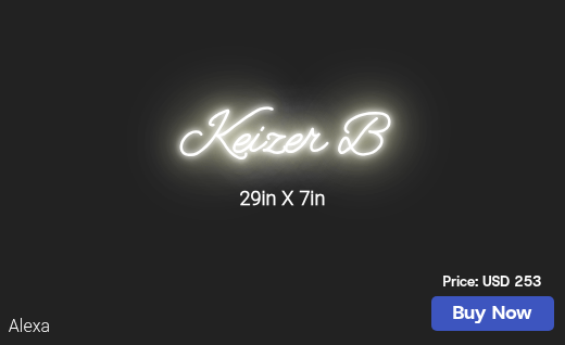 CUSTOM NEON SIGN FOR Shopkeizerbthecollection