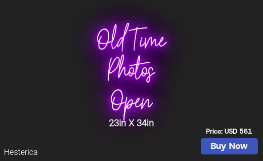 CUSTOM NEON SIGN FOR Oldtimephotospf