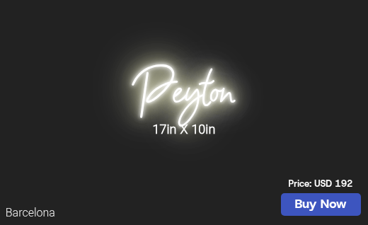 CUSTOM NEON SIGN FOR Tj11973