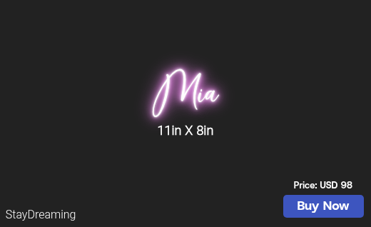 CUSTOM NEON SIGN FOR Christinamariefl