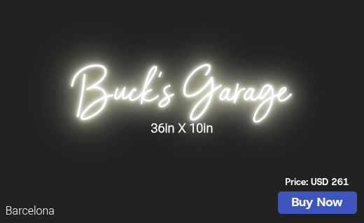 CUSTOM NEON SIGN FOR Anthrbuck
