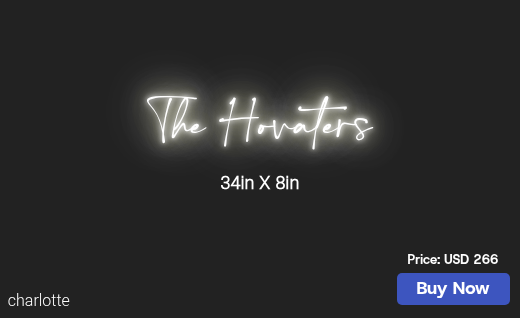CUSTOM NEON SIGN FOR Nickhovater