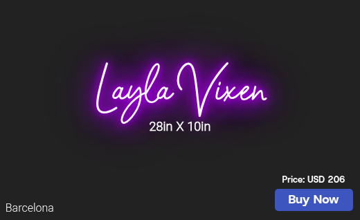CUSTOM NEON SIGN FOR Nikkiaasheim
