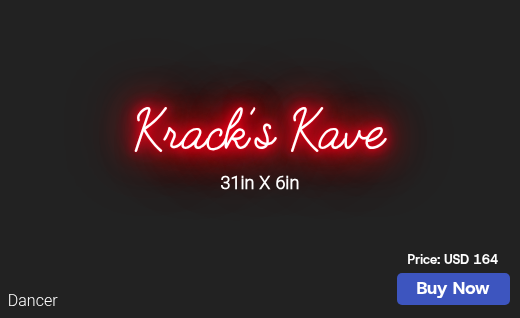 CUSTOM NEON SIGN FOR Wrinkly Minibus 60