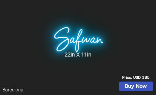 CUSTOM NEON SIGN FOR Kswazir87