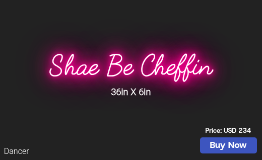 CUSTOM NEON SIGN FOR Melanitesofalltradesllc