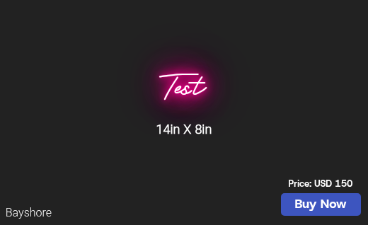 CUSTOM NEON SIGN FOR Yasir Test