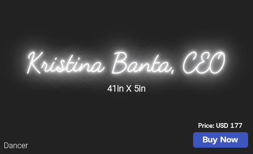 CUSTOM NEON SIGN FOR Kmbanta22