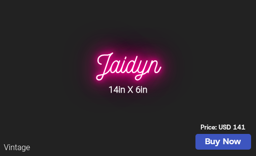 CUSTOM NEON SIGN FOR Jamistubbs