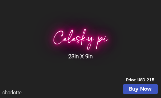 CUSTOM NEON SIGN FOR Tcelesky
