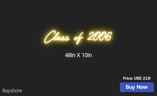 CUSTOM NEON SIGN FOR Randallstownclassof06