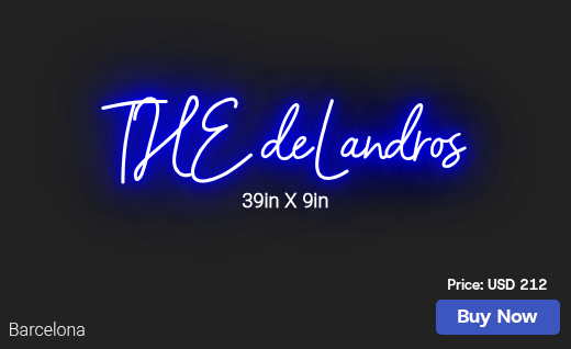 CUSTOM NEON SIGN FOR Denise Overton