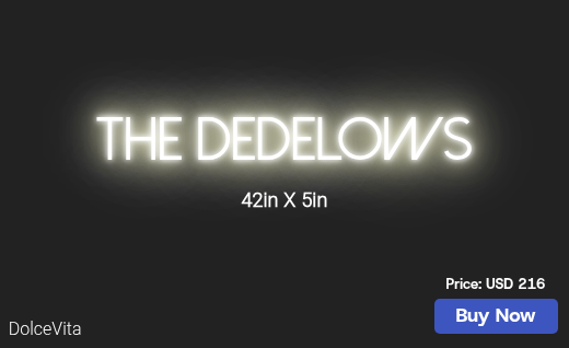 CUSTOM NEON SIGN FOR Sdedelow