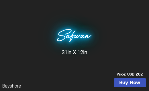 CUSTOM NEON SIGN FOR Kswazir87