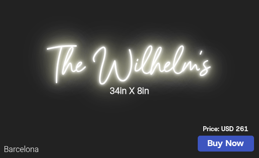 CUSTOM NEON SIGN FOR Meganwilhelm90