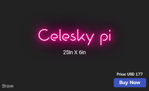 CUSTOM NEON SIGN FOR Tcelesky