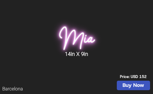 CUSTOM NEON SIGN FOR Christinamariefl