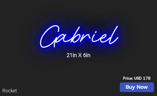 CUSTOM NEON SIGN FOR Aparispe