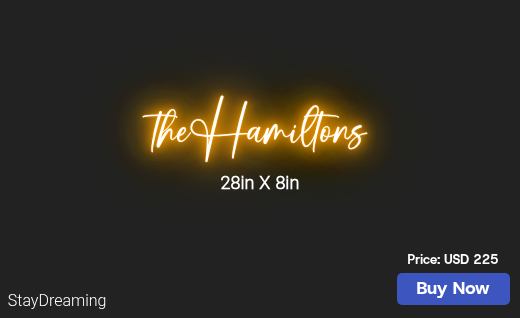 CUSTOM NEON SIGN FOR Marshnsteph