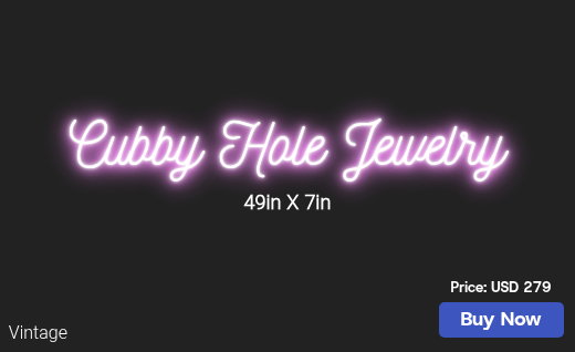 CUSTOM NEON SIGN FOR Cubbyholejewelry
