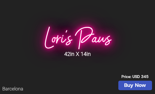 CUSTOM NEON SIGN FOR Lorispaws
