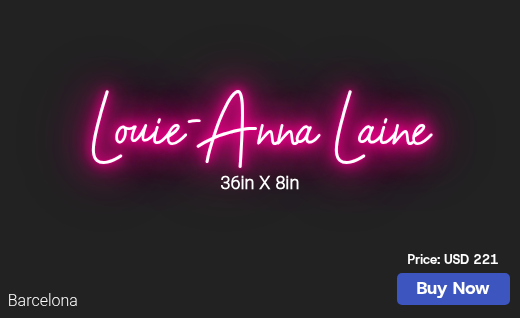 CUSTOM NEON SIGN FOR Melissadavis011378