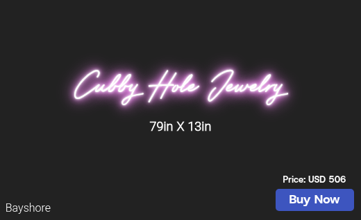 CUSTOM NEON SIGN FOR Cubbyholejewelry