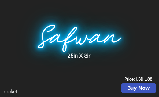 CUSTOM NEON SIGN FOR Kswazir87