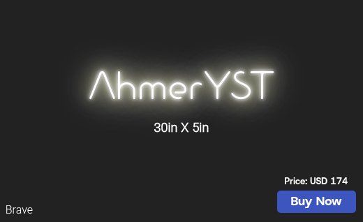 CUSTOM NEON SIGN FOR Ahmer