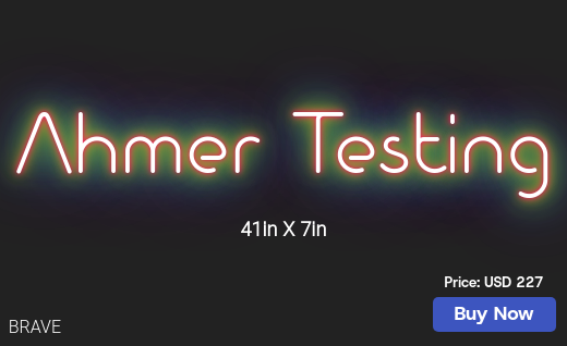 CUSTOM NEON SIGN FOR Ahmer