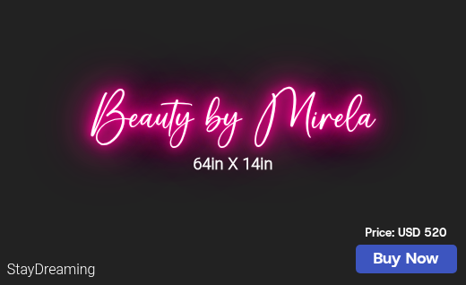 CUSTOM NEON SIGN FOR Hairbymirelalaine