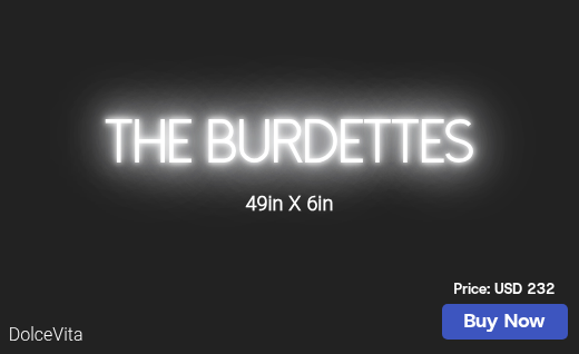 CUSTOM NEON SIGN FOR T Burdette