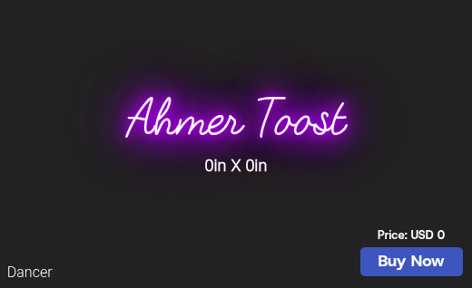 CUSTOM NEON SIGN FOR Ahmer