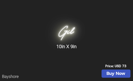 CUSTOM NEON SIGN FOR Gjtasha