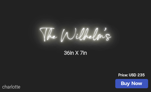 CUSTOM NEON SIGN FOR Meganwilhelm90