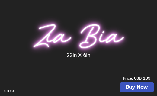 CUSTOM NEON SIGN FOR Akia101baby