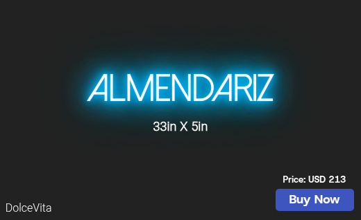 CUSTOM NEON SIGN FOR Nikia Almendariz