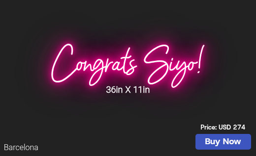 CUSTOM NEON SIGN FOR Apeeyush